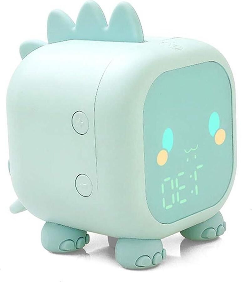 Leuke Dinosaurus Digitale Wekker voor Kinderen Nachtkastje Klok met Wakker Licht en Nachtlicht Verjaardagscadeaus voor Kinderen en Volwassenen