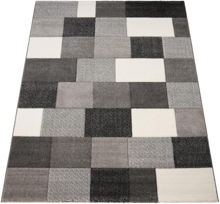 Levendig gebied Rug Modern Diamond Patroon 3D -textuur Duurzaam en gemakkelijk schoon