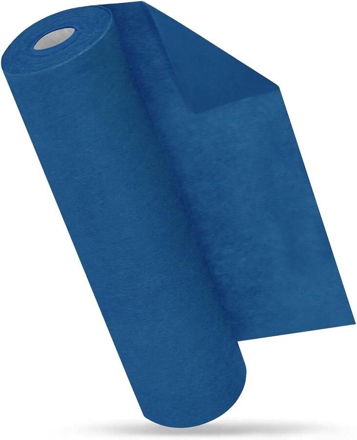 Licht transparante tafelloper veelzijdig en decoratief 25 m donkerblauw polyester