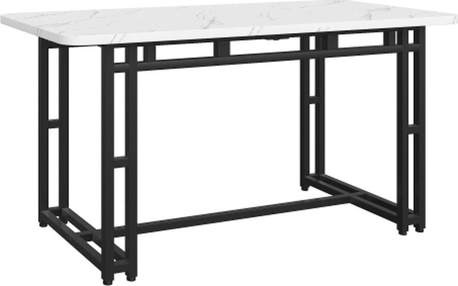 GOTAGEE Lichte Luxe Eettafel (1-St) 120x70cm Rechthoekige Eettafel Moderne Keukentafel Eetkamertafel Woonkamertafel Zwarte Tafelpoten