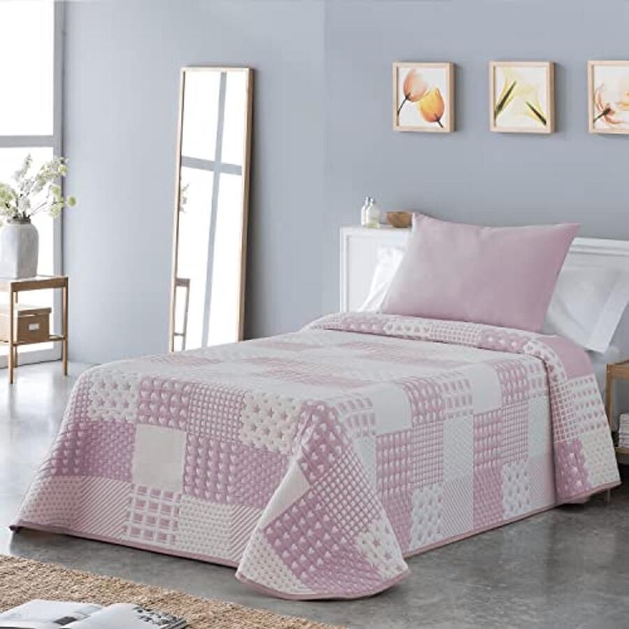 Lichte Sprei voor Tweepersoonsbed 150 cm Roze Unieke en Duurzame Thuisdecoratie