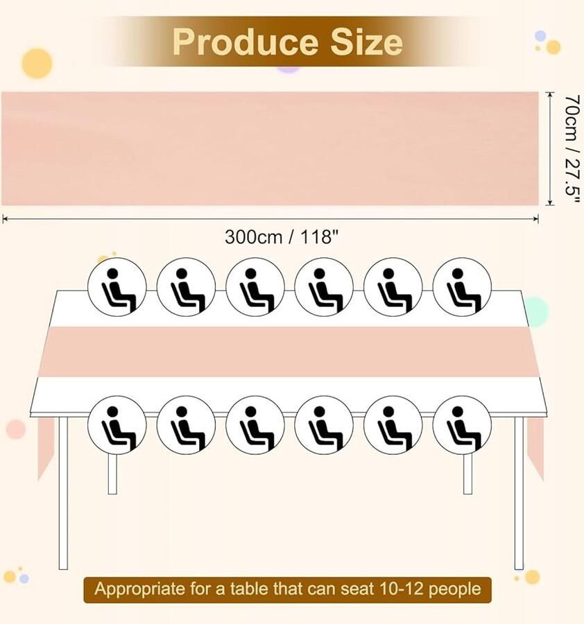 Lichtroze Chiffon Tafelloper Elegante Tafeldecoratie 1 stuk 60 cm x 30 cm