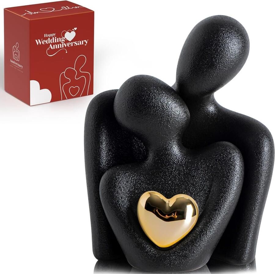 Romantisch porseleinen koppelbeeldje Elegant decor voor slaapkamer Perfect voor bruiloft dressoir of Valentijn Wit sculptuur van liefdevolle figuren