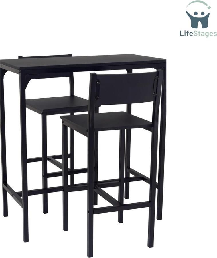 LifeStages Bartafel Met Barstoelen Set Tafel Bar En 2 Stoelen Set Van Tafel En 2 Krukken Lounge Home Bar Meubelen Woonkeuken