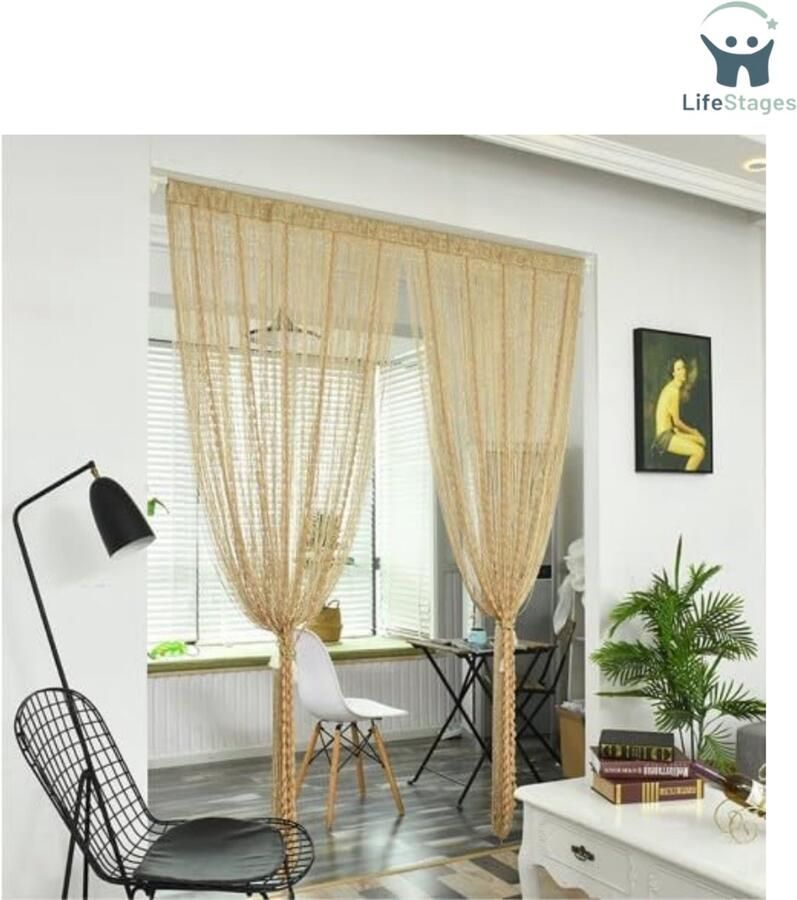 LifeStages Vliegengordijn Kralen Deurgordijn Vliegengordijnen Voor Deuren Knoopvrij Draadgordijn Voor Thuis Hotel Winkel Decoratief Kamerscherm Scheidingsgordijn