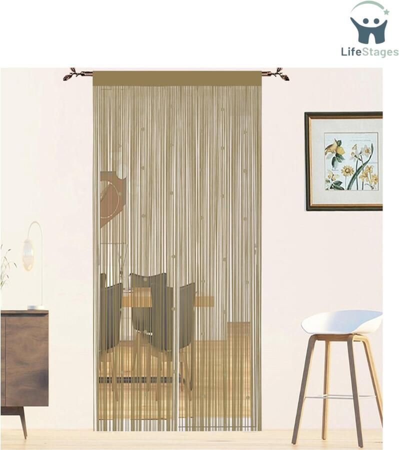 LifeStages Vliegengordijn Kralen Draad Gordijn Deur Gordijn Kralen Vliegengordijnen voor Buiten Deur Klamboe Vliegen Gordijn Buiten Room Divider