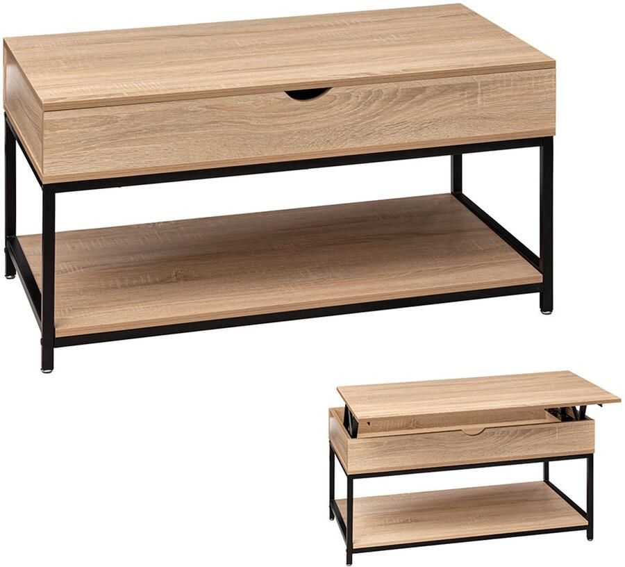 Lift-Up Salontafel 95 cm Toulon Hout