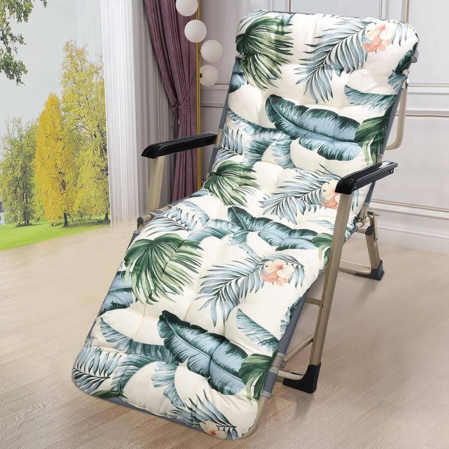 Ligkussen tuinstoel zitkussen tuinstoelkussen verdikte tuinligstoel stoel kussen voor reizen vakantie binnen buiten zonnebed ligstoel 170 x 53 x 8 cm