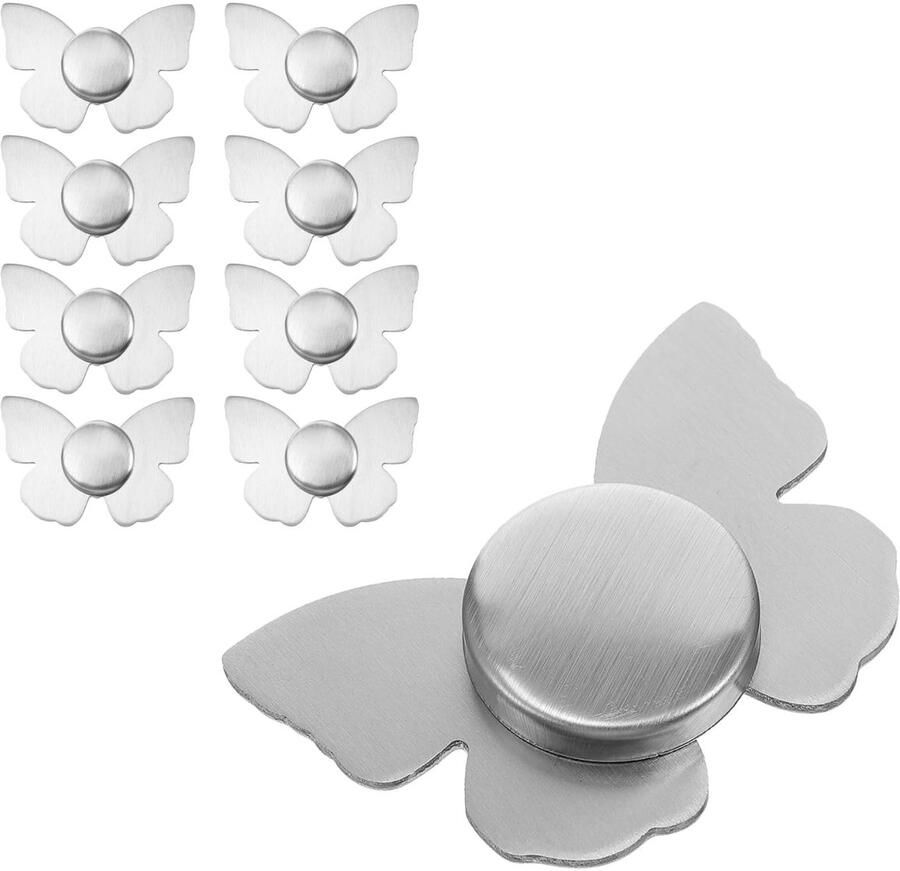 LIKEUDO 8 stuks magnetische gewichten tafelkleedgewichten restaurant tafelkleedhanger roestvrij staal tafelkleedgewicht gordijn vlinder