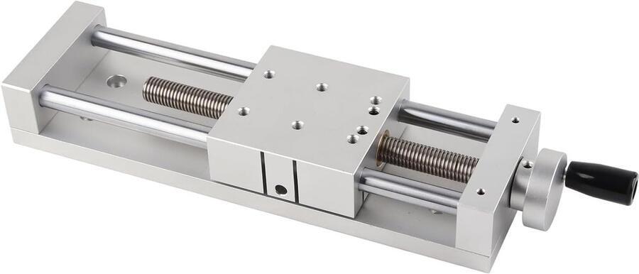 Linear Stage Sliding Table Aluminum Manual Stage Sliding Table High Accuracy Corrosion Resistant for Inspection Equipment(150mm Stroke)