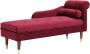 Linkse chaise longue van bordeaux-rood velours UMARI L 149 cm x H 76 cm x D 59 cm - Thumbnail 2