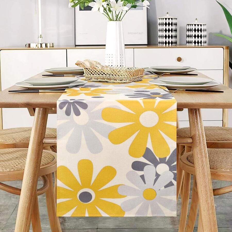 Linnen Bloementafelloper Elegant en Duurzaam 1 stuk 33 x 183 cm