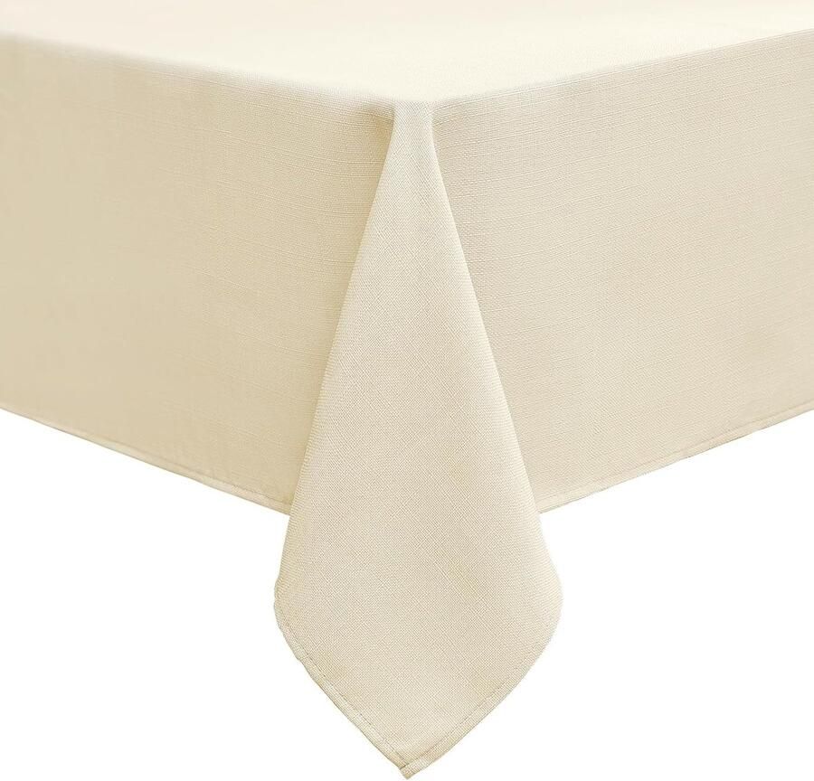 Elegant linnen tafelkleed onderhoudsvriendelijk 1 stuk 100% polyester