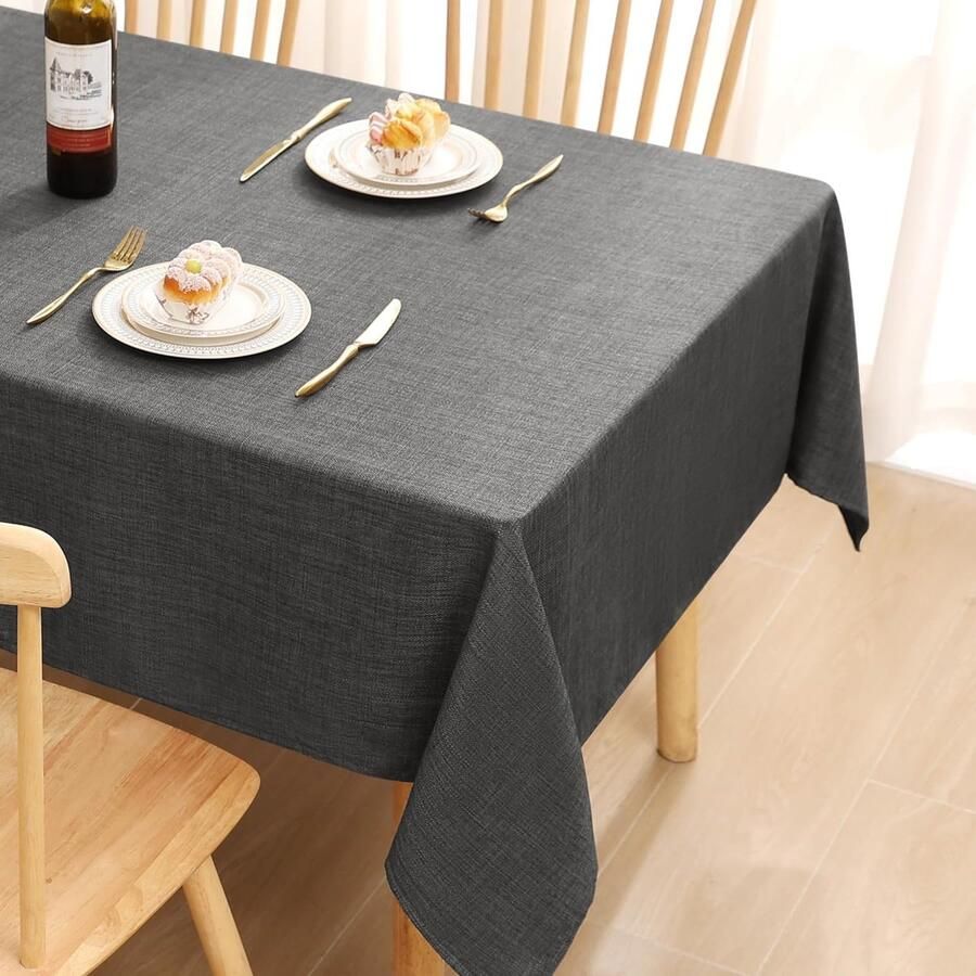 Linnen tafelkleed elegant en onderhoudsvriendelijk 1 stuk 100% polyester