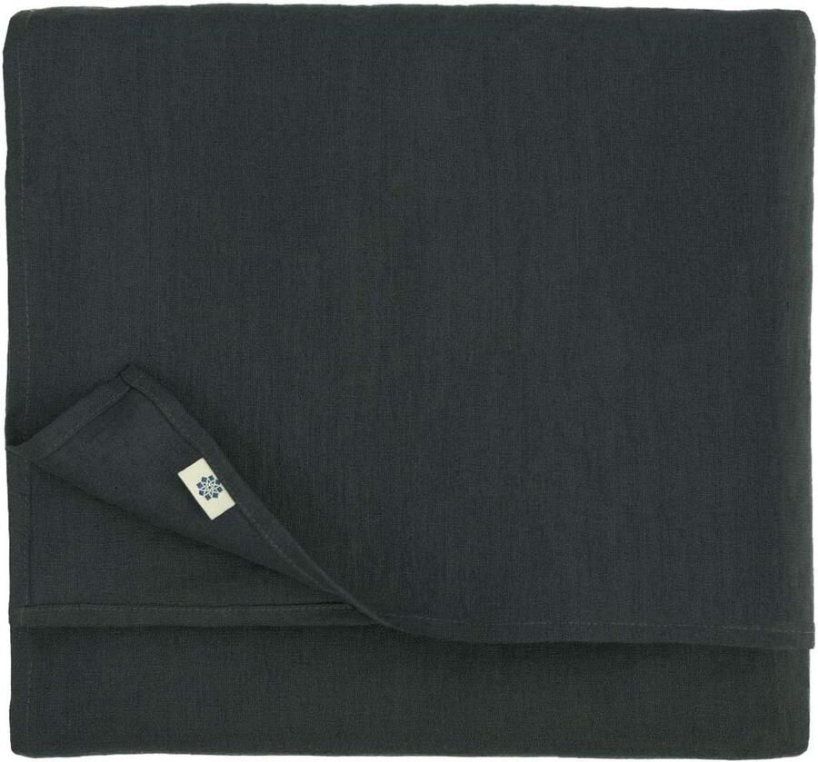 Linnen Tafelkleed Geschikt voor Eettafel 1 stuk Zwart 100% Linnen 140 x 250 cm