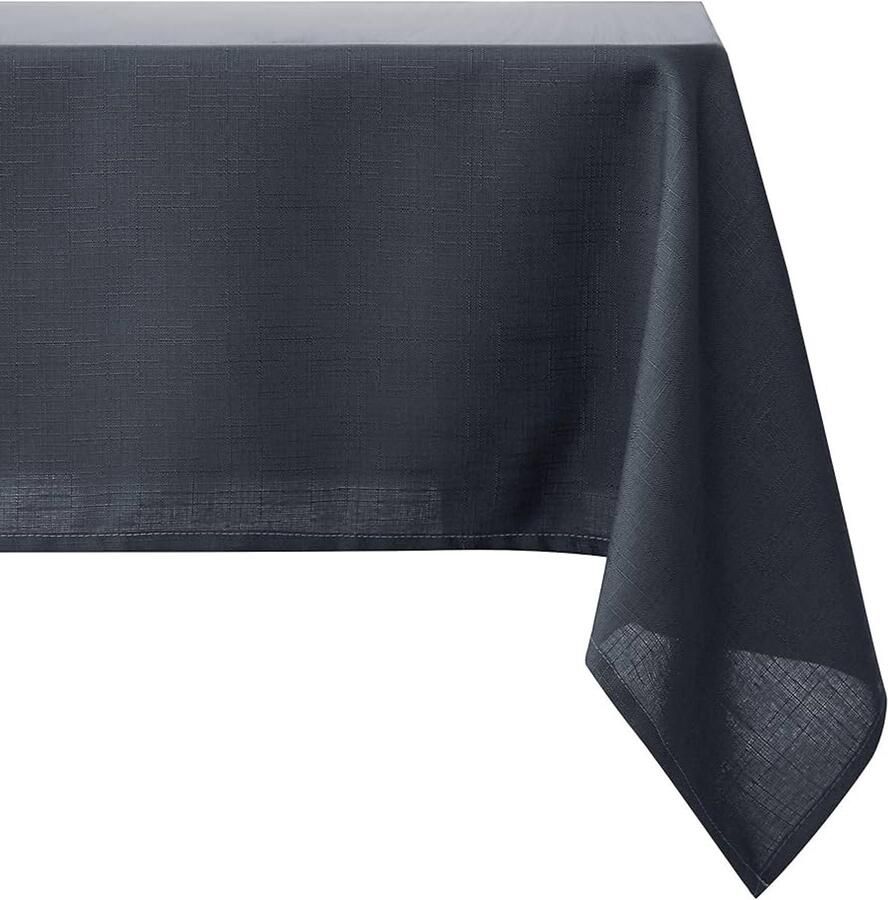 Linnen Tafelkleed Waterafstotend Donkergrijs 130x280cm