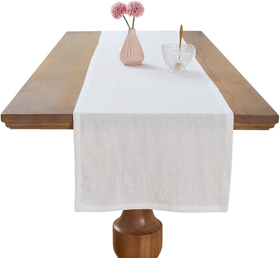 Linnen Tafelloper Elegant en Duurzaam 1 stuk Stonewashed