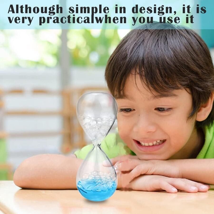 Liquid Glass Zandloper Timer Creative Time Management Tafel Decoratie Duurzaam Glas Constructie Blauw