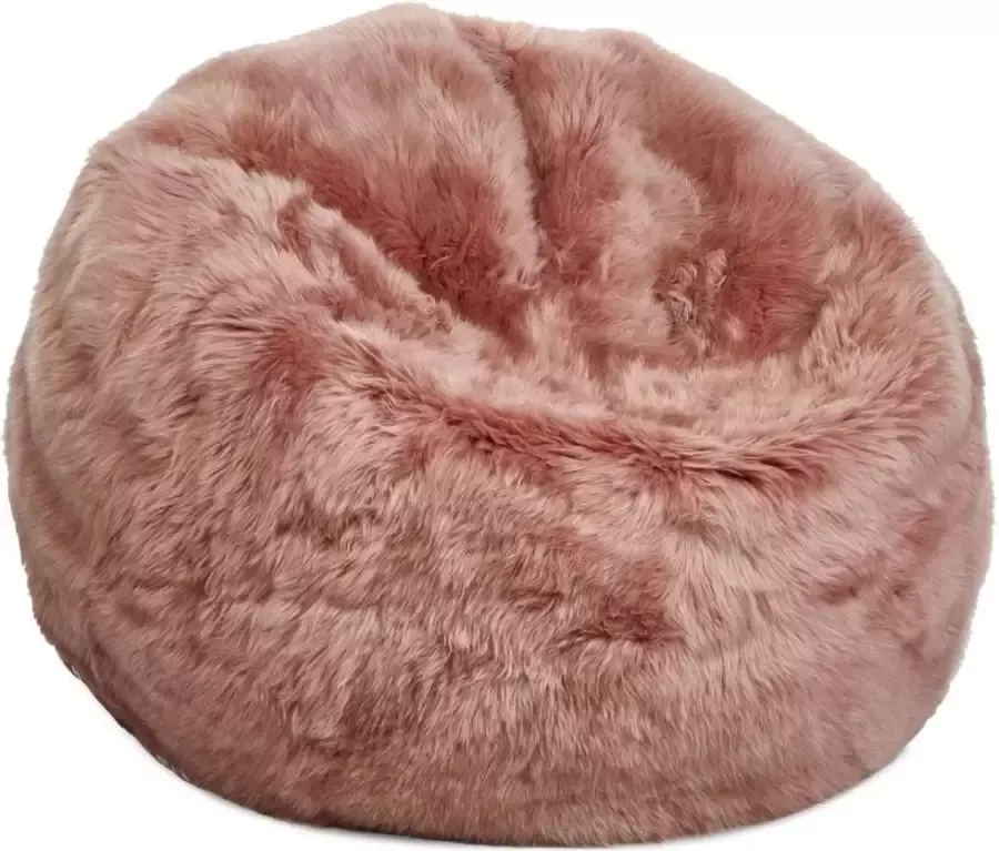 LivingLux Zitzak 73 x 74 cm New Zealand Schapenvacht Lichtgrijs