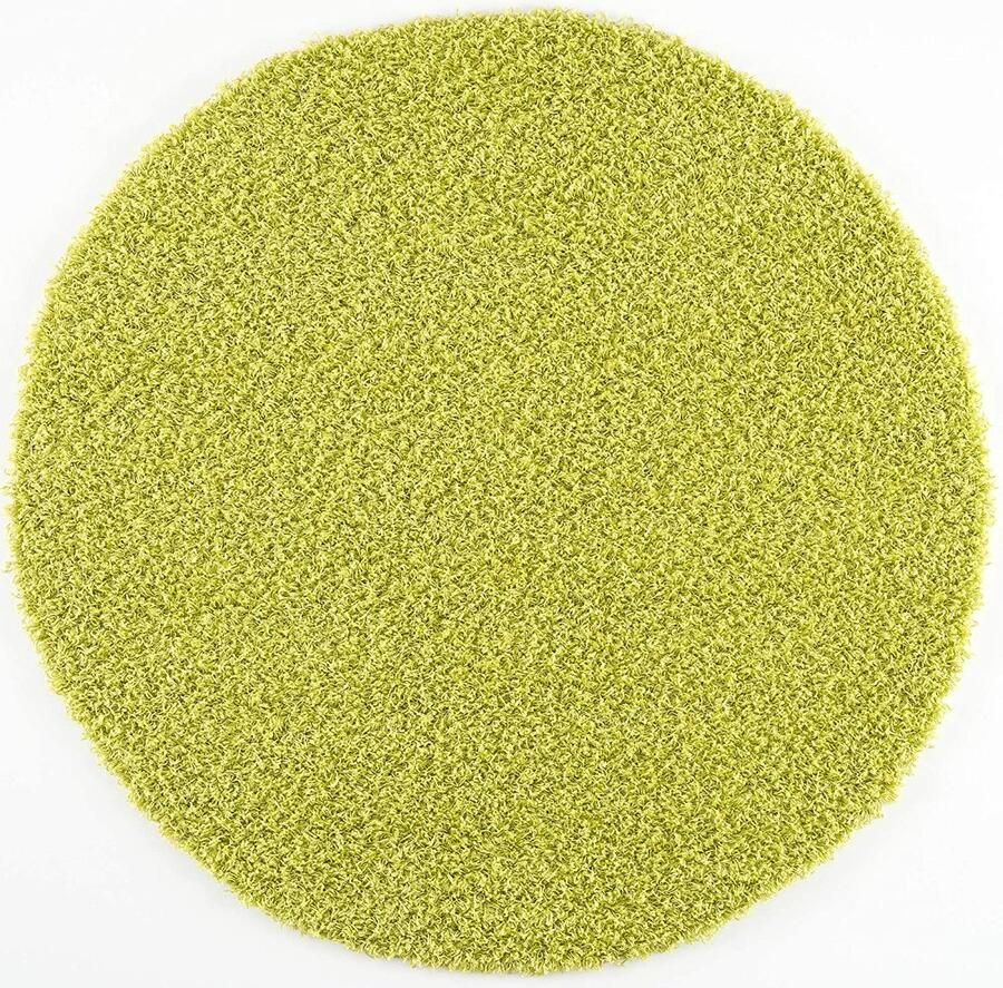 Muratap Loca Shaggy Vloerkleed Rond Groen 200 CM ROND Vloerkleed Hoogpolig Tapijt Woonkamer Slaapkamer - Foto 2