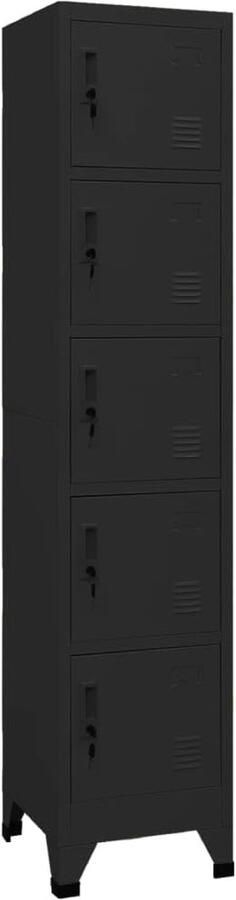 Lockerkast 38x40x180 cm van staal Perfecte opbergoplossing voor kantoor en thuis