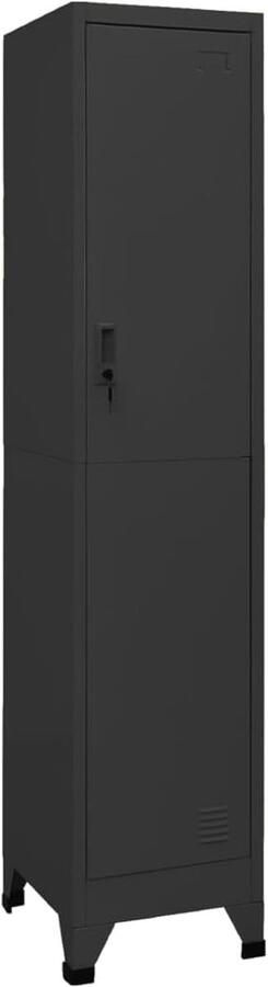 Lockerkast Antraciet 38x45x180 cm Duurzame Stalen Opbergoplossing voor Kantoor en Thuis