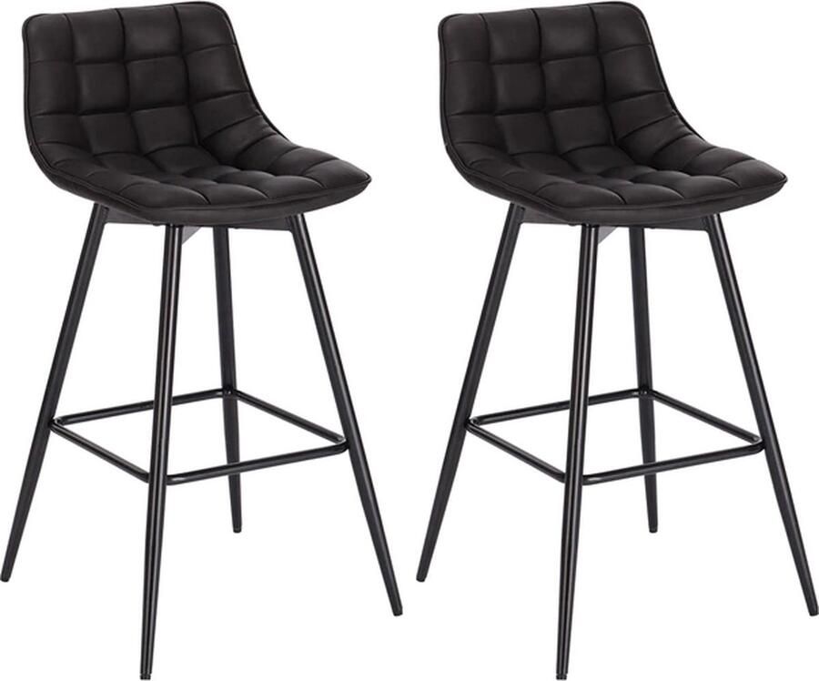 Loft Home Barkrukken Set Van 2 Velvet Barkruk Luxe Barkrukken Met Rugleuning Barkrukken Hoge Bar Krukken Antraciet