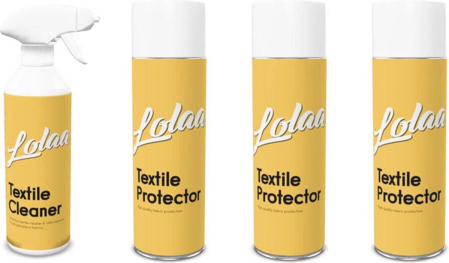 Lolaa Furniture Care Textile Impregneer XL Kit Compleet Bescherming & Reiniging Pakket voor Alle Textiel