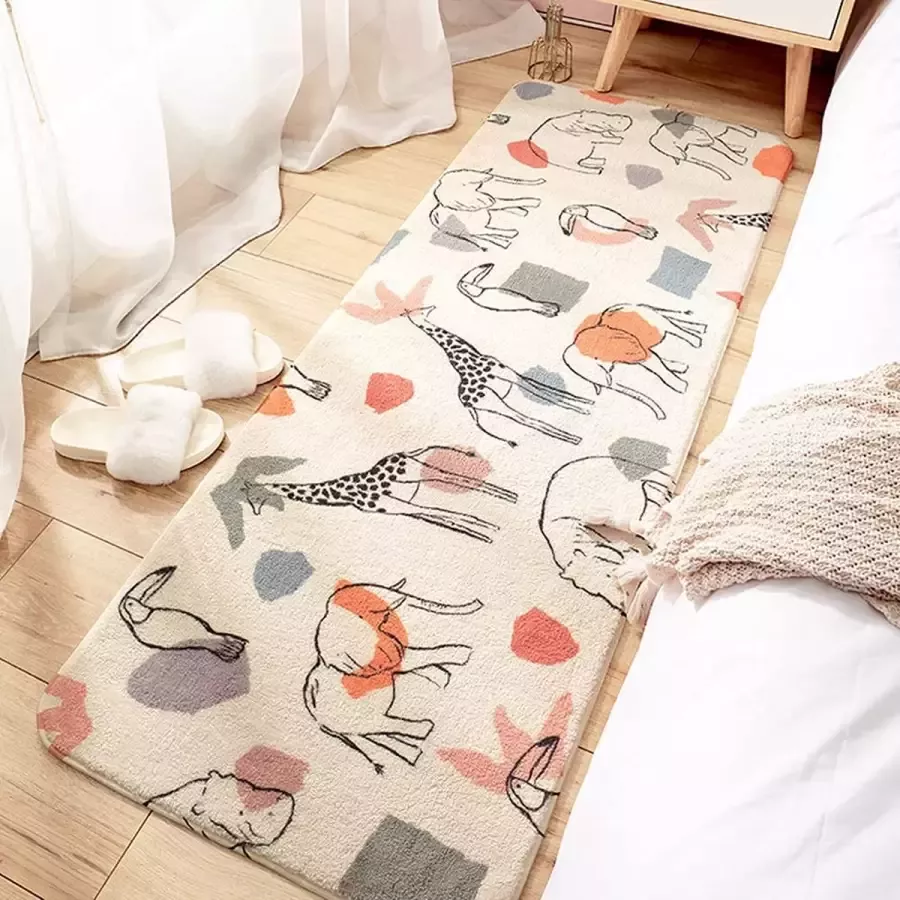 Loper vloerkleed rechthoekig loper modern kindertapijt wasbaar voor babykamer peuterkamer woonkamer slaapkamer kindertapijten pluizige kinderbeschermingsmatten kindermat 40 x 120 cm