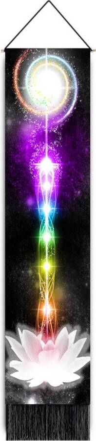 Lotus en Chakra's tapijt slaapzaal behang slaapbank handdoek hoes Home schilderij decoratie muur opknoping 32.5x130cm groot tapijt kinderkamer poster 2