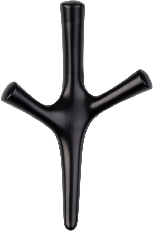 LouMaxx kapstokhaak in mat zwart – Moderne kapstokhaak van metaal – Kapstokhaak wand – Design wandhaak voor kledingkast en badkamer