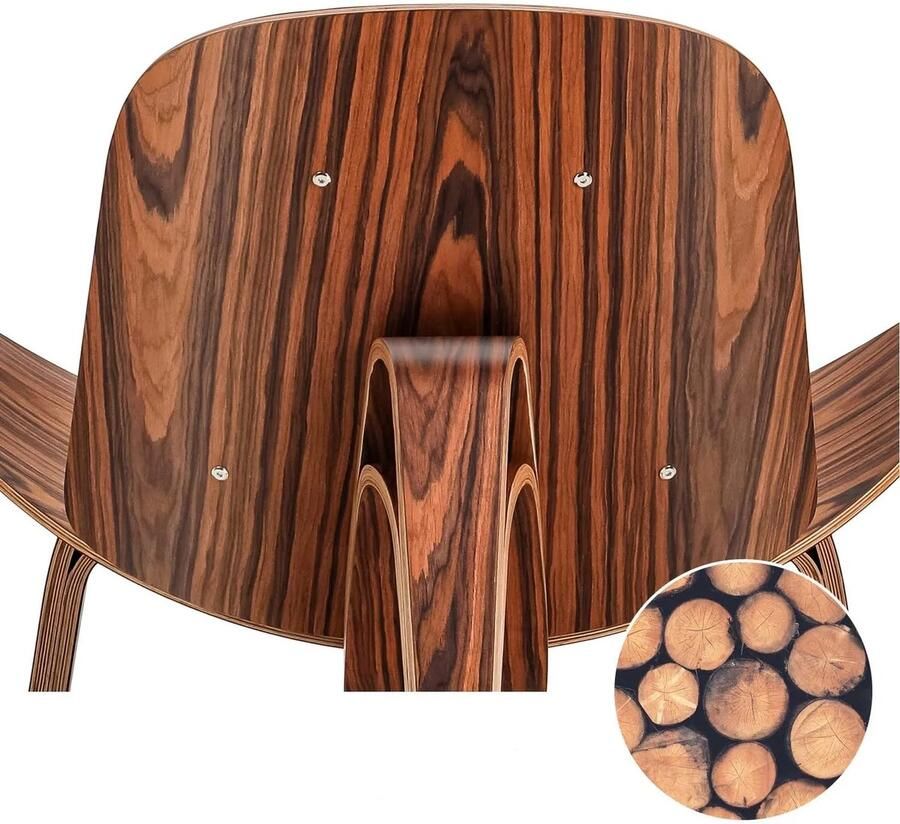 Lounge Chair Fauteuil Relaxstoel Leesstoel Nordic Solid Wood Modern Design – Comfortabel & Stijlvol voor Woonkamer Black Palisander