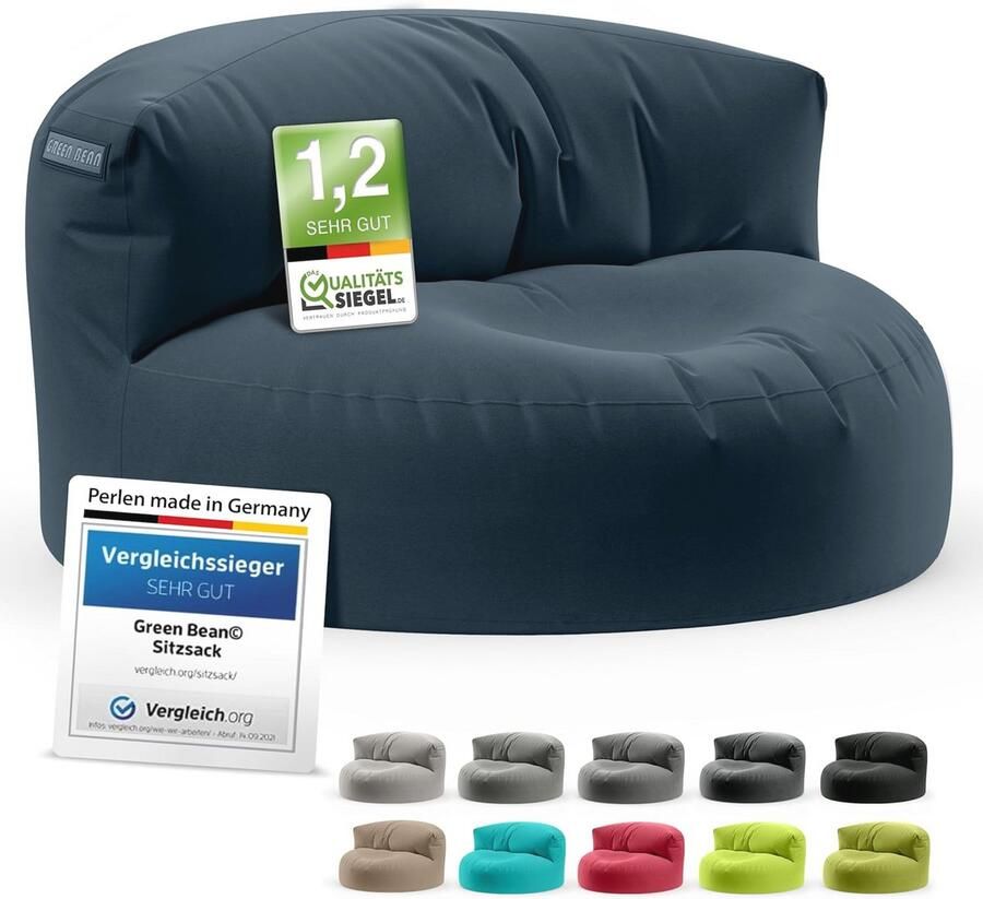 Lounge Zitzak met Ergonomische Rugleuning Donkerblauw 90 x 50 cm Voor Binnen en Buiten