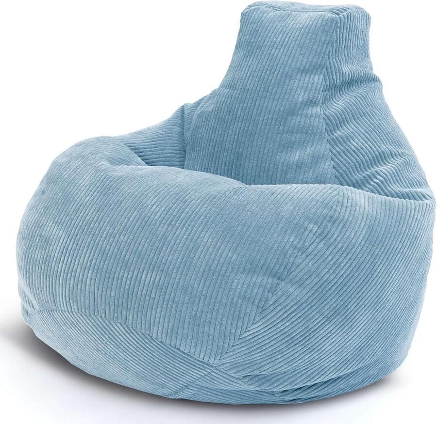 Lounge Zitzak met Rugleuning 80 x 80 x 90 cm Gamingstoel voor Volwassenen Lichtblauw Comfortabel en Stijlvol