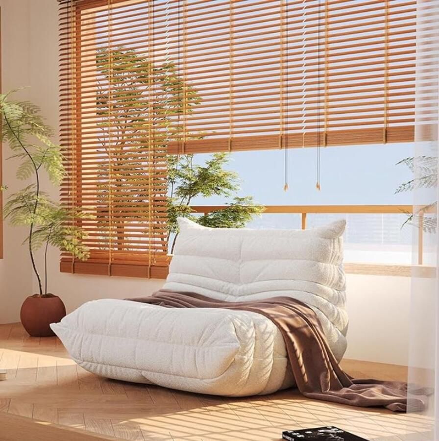 Loungebank voor kleine ruimtes vloerbank luie bank met memory foam wolkenbank van imitatiesuède kleine bank voor slaapkamers en woonkamers