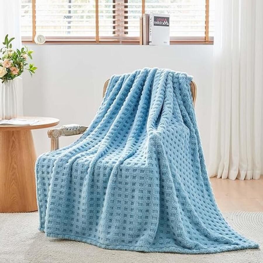 Love Blanket Plaid Deken Voor Bed Bank & Sofa Date Night 178X127CM 2 Personen Valentijn Fleece Deken Lichtblauw