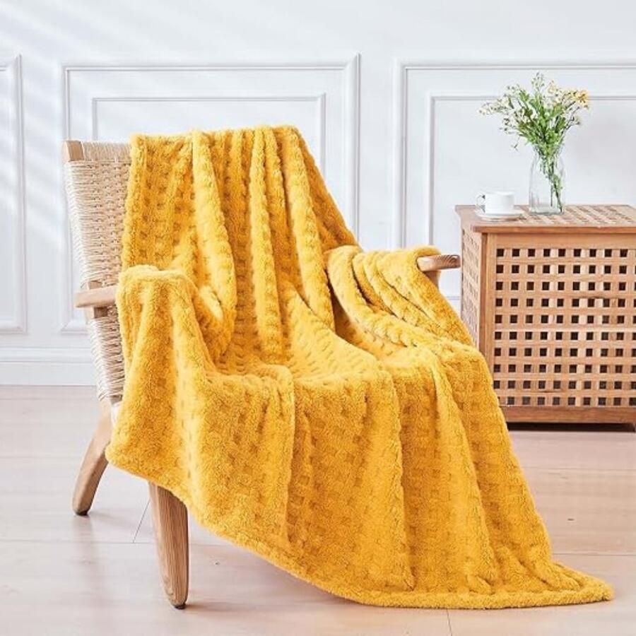 Love Blanket Plaid Deken Voor Bed Bank & Sofa Date Night 178X127CM 2 Personen Valentijn Fleece Deken Geel