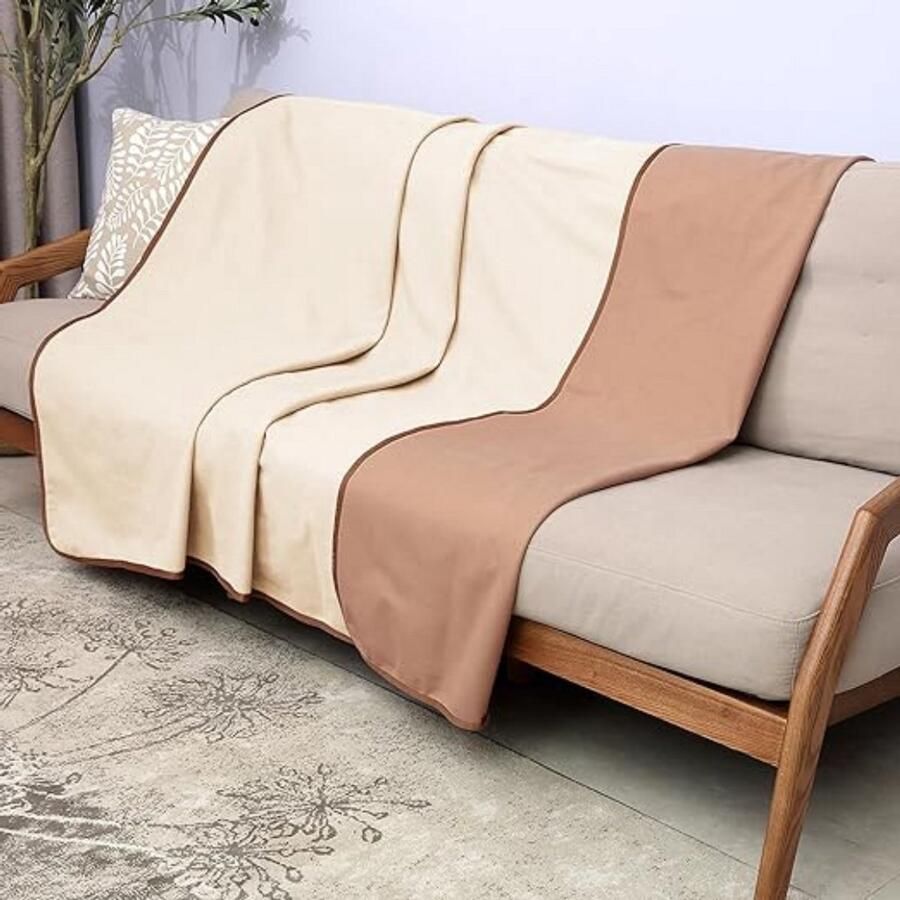 Love Blanket Waterdicht Plaid Waterdicht Deken Voor Bed Bank & Sofa Date Night 152X127CM 2 Personen Valentijn Fleece Deken Beige