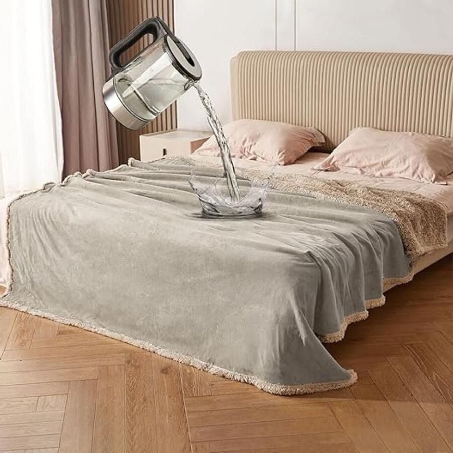 Love Blanket Waterdicht Plaid Waterdicht Deken Voor Bed Bank & Sofa Date Night 152X127CM 2 Personen Valentijn Fleece Deken Grijs