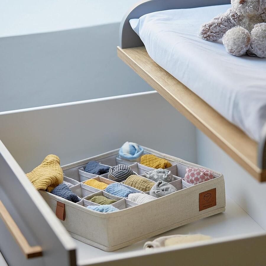 Love It Store It Lade-organizerset Opbergdozen 2 stuks Beige Stof 30 x 30 x 8 cm