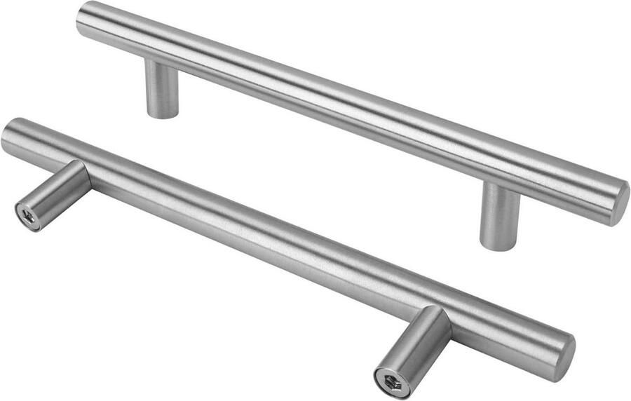 LS201BSS128 Deurgrepen roestvrij staal voor keukenkasten-laden-stanggreep 15 stuks cabinet handle black