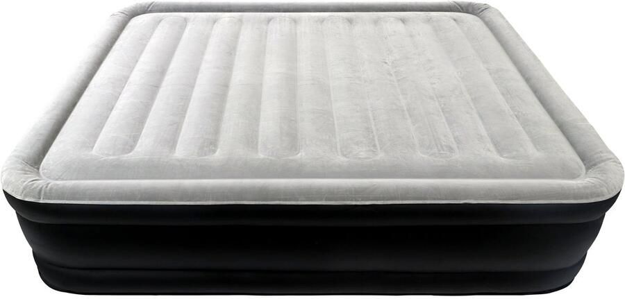 Luchtbed voor 2 personen zelfopblazend opblaasbaar matras logeerbed met elektrische ingebouwde pomp en tas voor camping thuisgebruik 195 x 152 x 46 cm