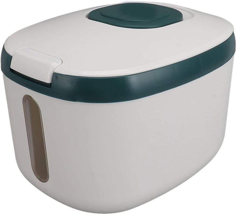 Luchtdichte Rijstcontainer met Doorzichtig Venster en 10 kg Capaciteit Opslag in de Keuken