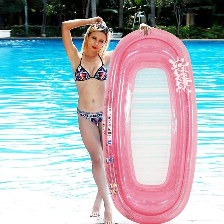 Luchtmatras 176 x 84 cm Opblaasbare hangmat voor zwembad Opblaasbaar zwembed voor volwassenen en kinderen waterhangmat