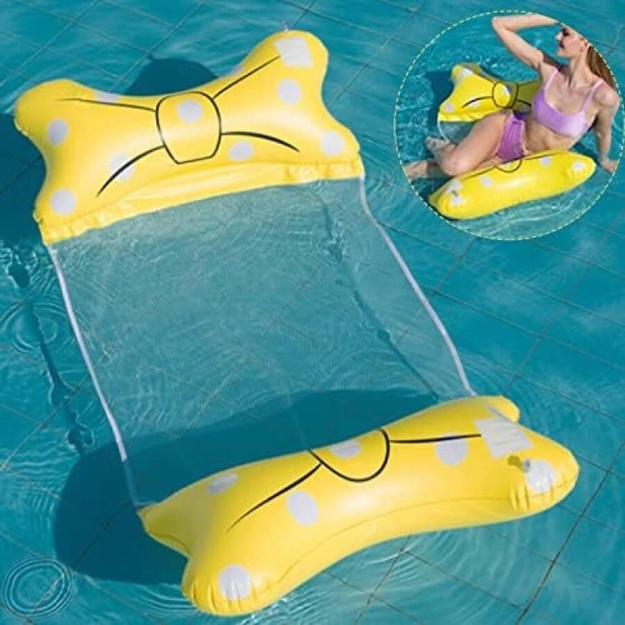 Luchtmatras voor zwembad 4-in-1 waterhangmat luchtmatras waterhangmat met net voor het zwembad waterhangmat zwembadspeelgoed volwassenen