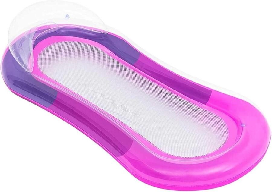 Luchtmatras hangmat roze 160 x 84 cm comfortabel ontspannen zomer plezier waterhangmat