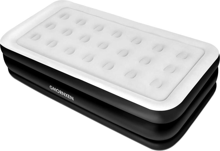 Luchtmatras met ingebouwde elektrische pomp eenpersoonsbed luchtbed met opbergtas zelfopblazend voor 1 persoon 196 x 97 x 47 cm twin-size draagbaar opblaasbaar logeerbed