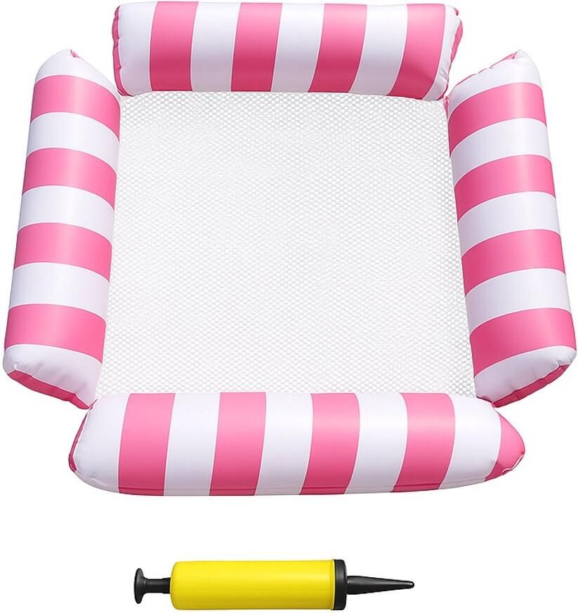 Retadou Luchtmatras voor zwembad opblaasbare waterhangmat 4-in-1 zwembad luchtmatras met luchtpomp zwembad opblaasbare hangmat zwembadspeelgoed voor volwassenen zomerfeest