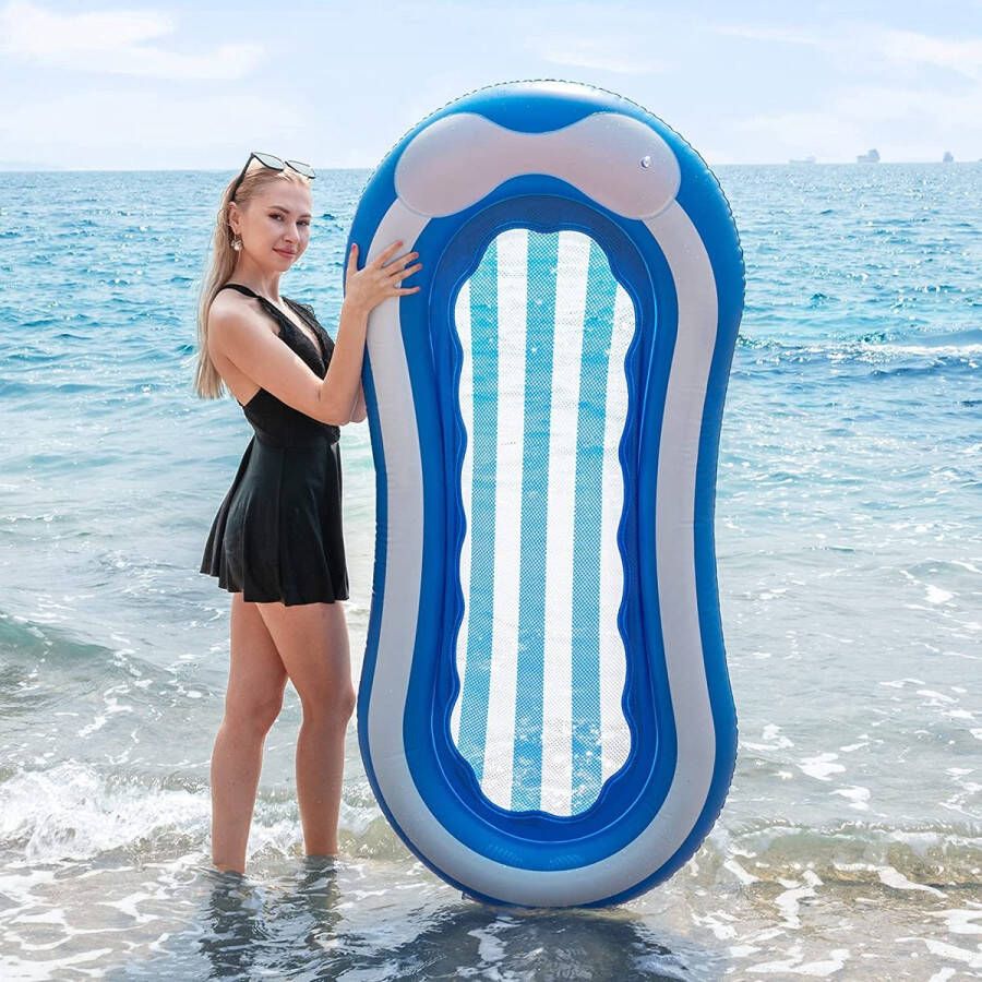 Waterhangmat Water Hangmat Luchtbed Zwembad Luchtmatras Opblaasblaar Zwembad Strand Waterspeelgoed Vakantie Must Have Voor In De Zomer!