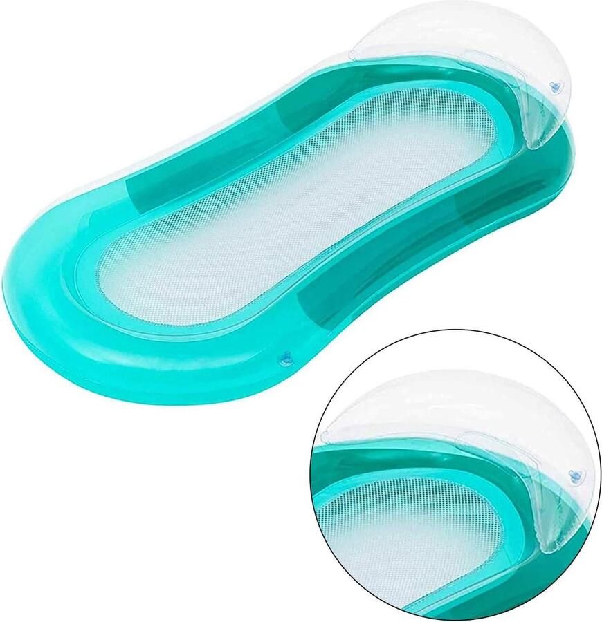 Luchtmatras zwemmatras waterhangmat opblaasbaar 160 x 84 cm voor strand zwembad